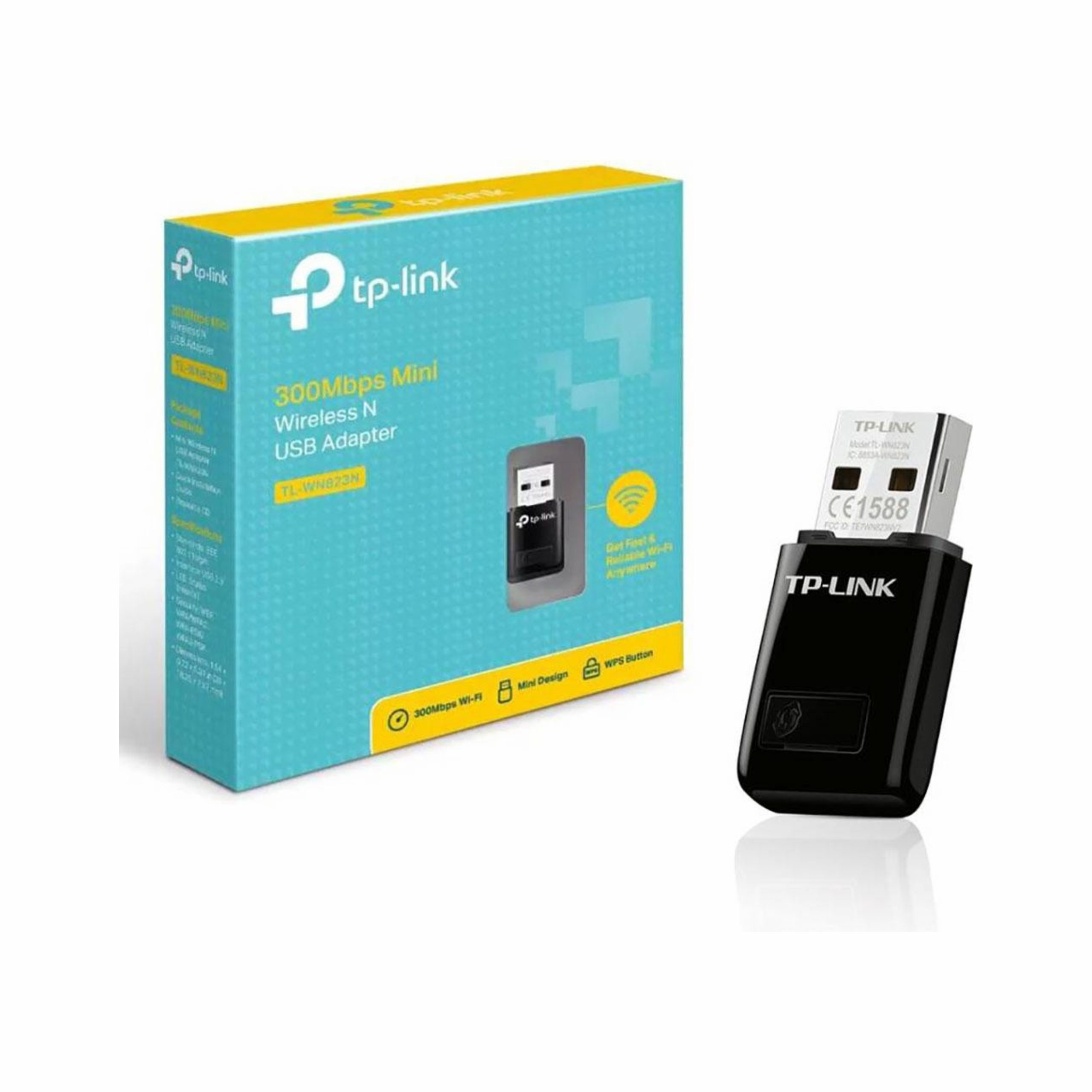 ContiMarket. Adaptador USB Wi-Fi TP-Link TL-WN823N de 300 Mbps en 2.4GHz