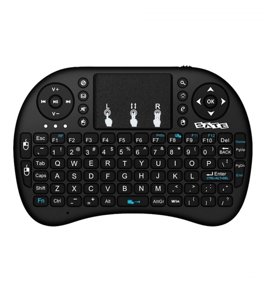 ContiMarket. CONTROL REMOTO SATELLITE AK 723G MOUSE TECLADO TODO EN UNO USB NEGRO